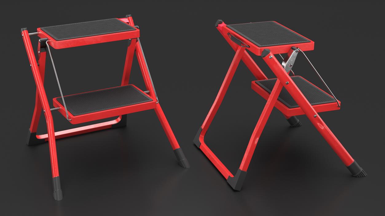 Step Stool Red 3D model