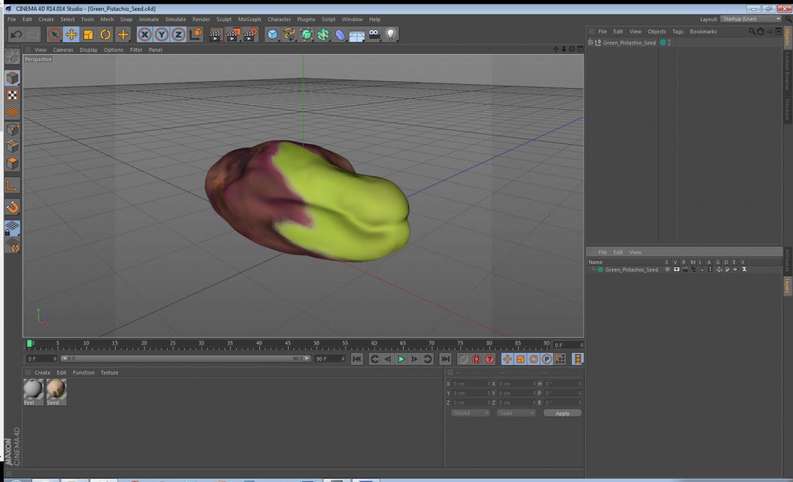 3D model Green Pistachio Seed