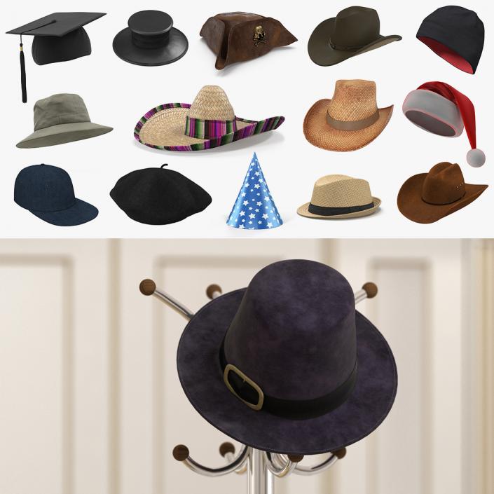 Hats 3D Models Collection 2 3D