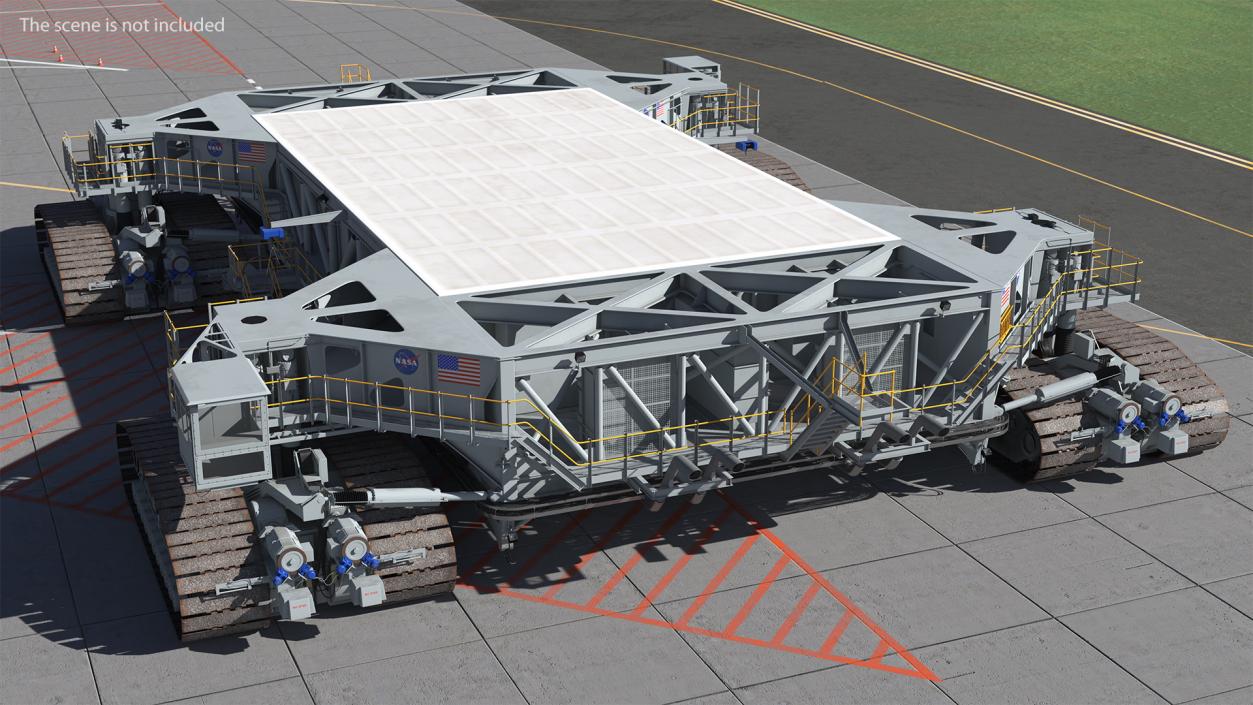 3D model NASA Missile Crawler Transporter Facilities Rigged