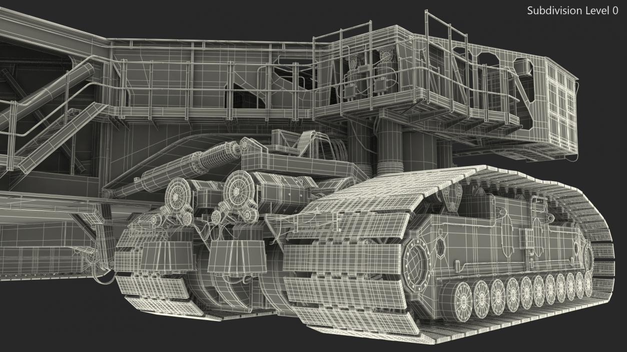 3D model NASA Missile Crawler Transporter Facilities Rigged