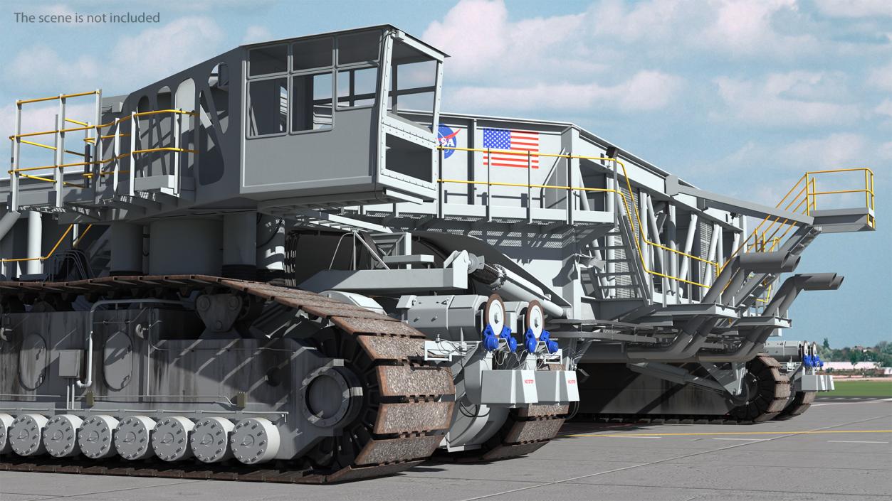 3D model NASA Missile Crawler Transporter Facilities Rigged