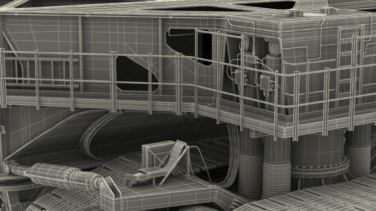 3D model NASA Missile Crawler Transporter Facilities Rigged