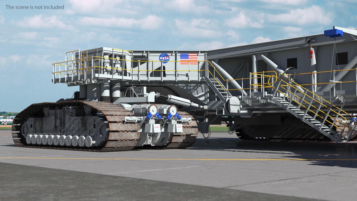 3D model NASA Missile Crawler Transporter Facilities Rigged