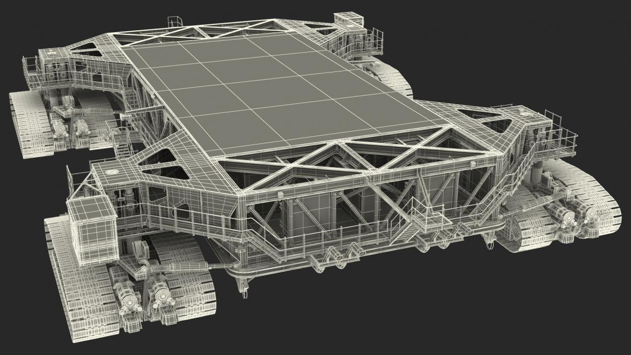 3D model NASA Missile Crawler Transporter Facilities Rigged