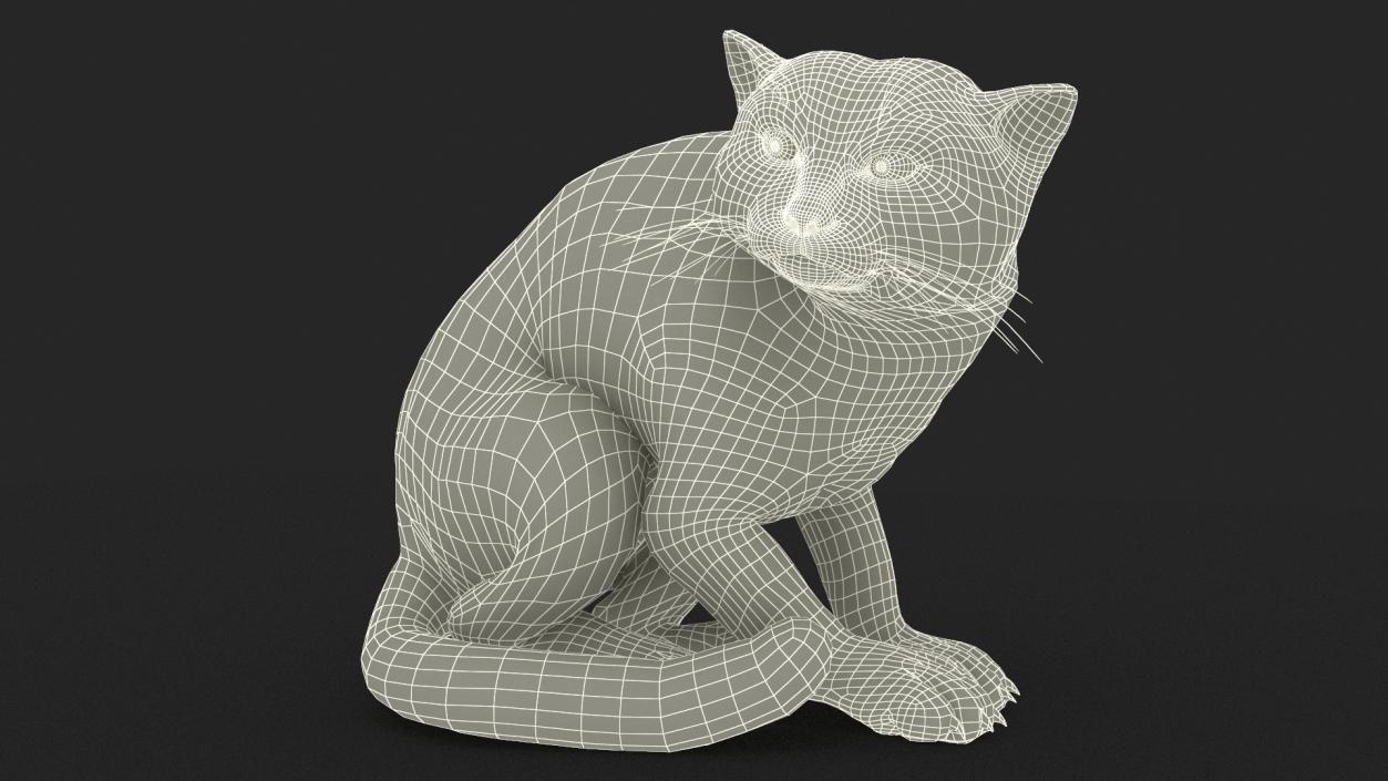 3D model Manul Cat in Sitting