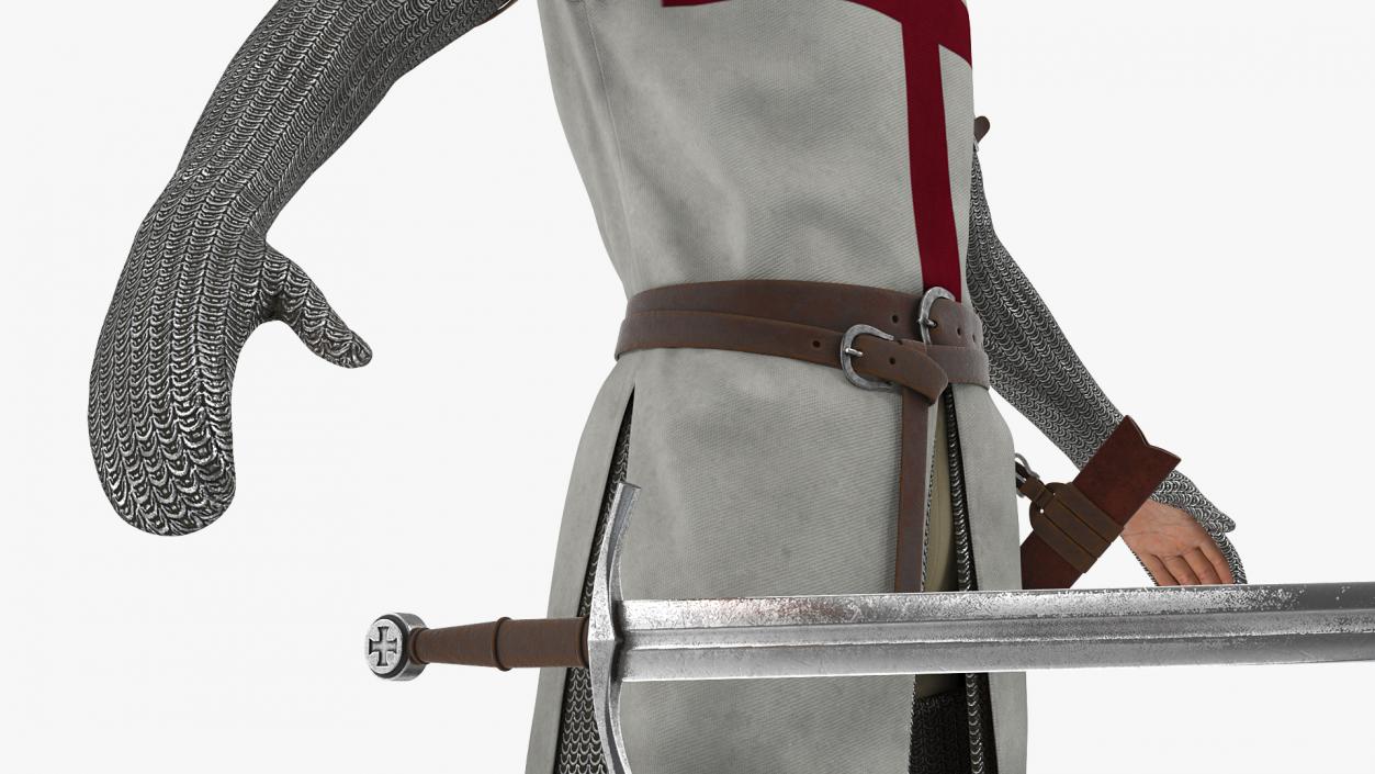 3D model Knight Templar T-Pose Set