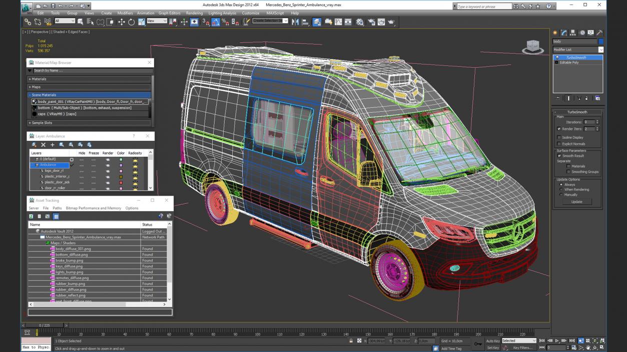 Mercedes Benz Sprinter Ambulance 3D