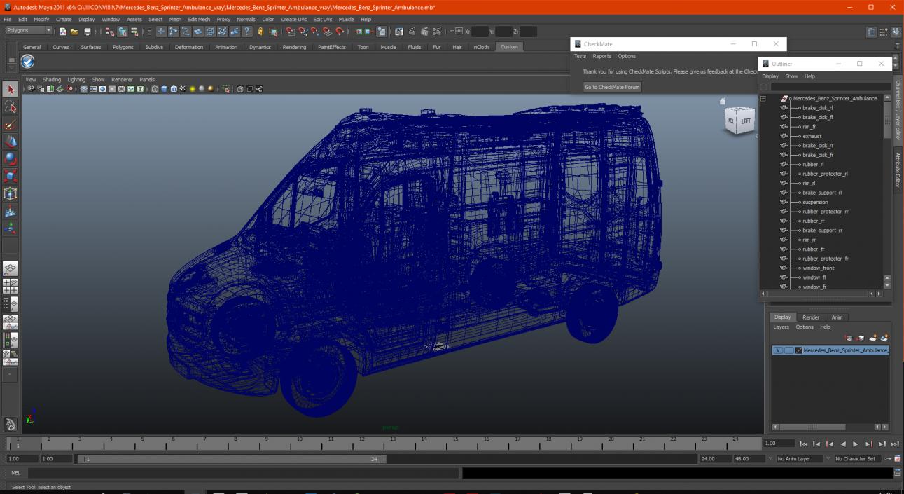 Mercedes Benz Sprinter Ambulance 3D