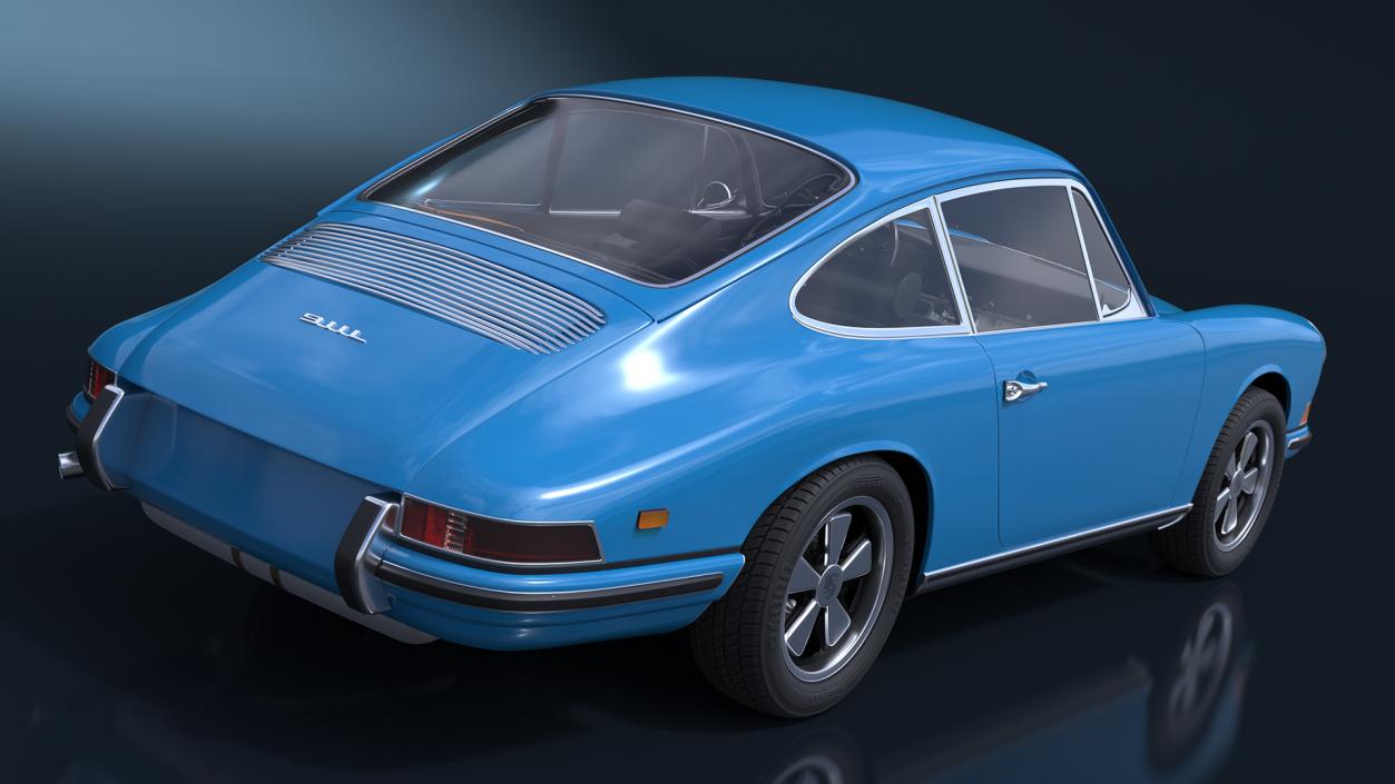 3D Porsche 911 1968 Blue