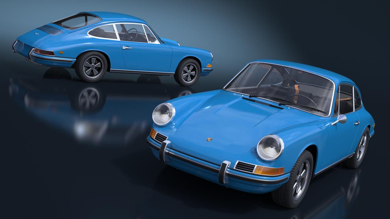 3D Porsche 911 1968 Blue