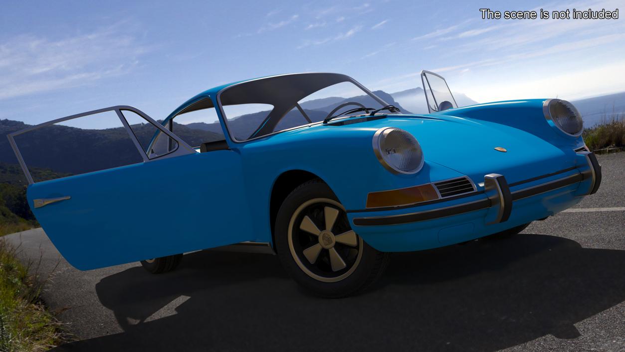 3D Porsche 911 1968 Blue