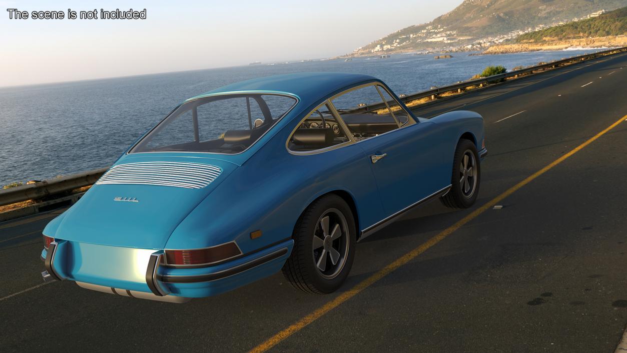 3D Porsche 911 1968 Blue