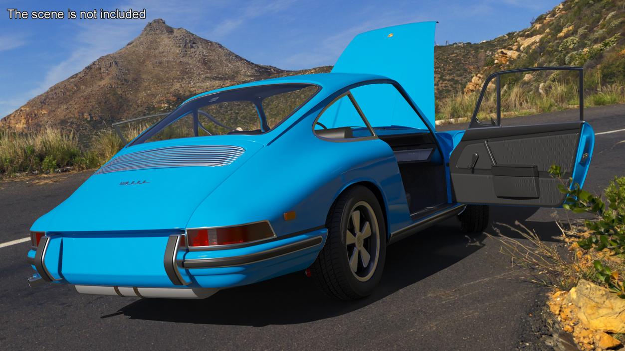 3D Porsche 911 1968 Blue