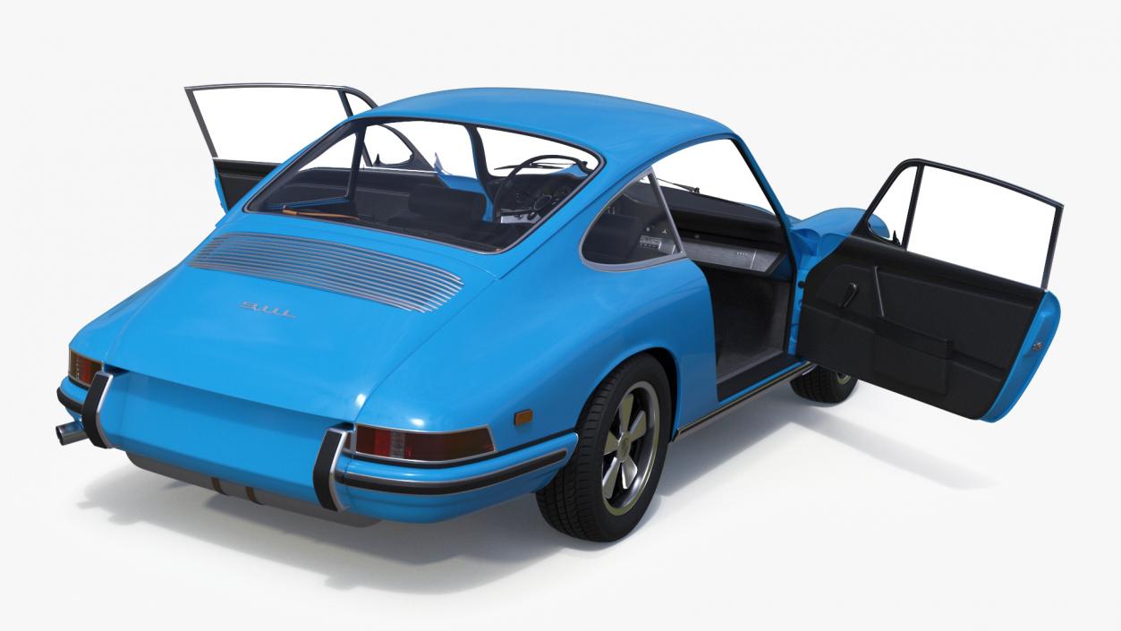 3D Porsche 911 1968 Blue