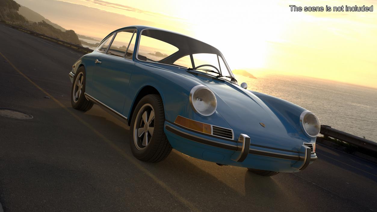 3D Porsche 911 1968 Blue