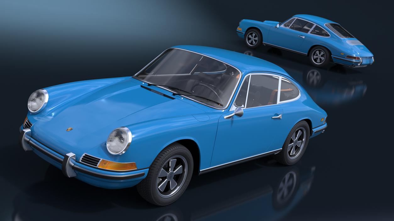 3D Porsche 911 1968 Blue