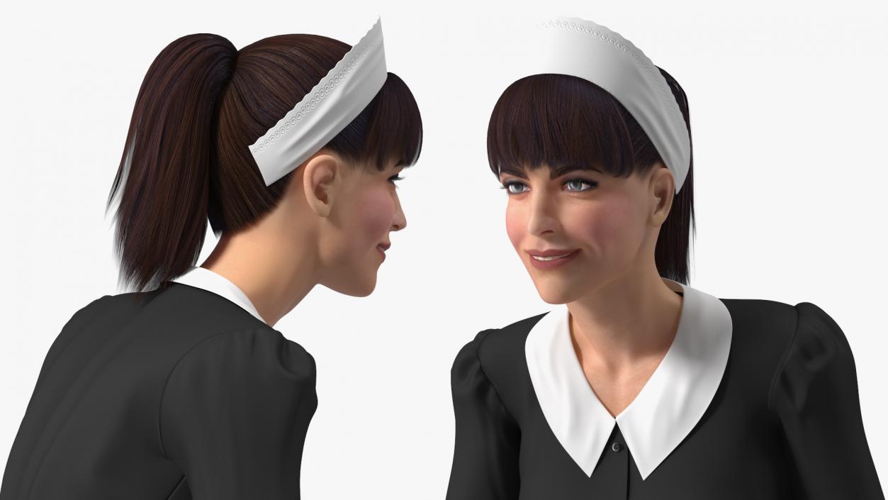 3D Rigged Housekeeping Maids Collection 2 model