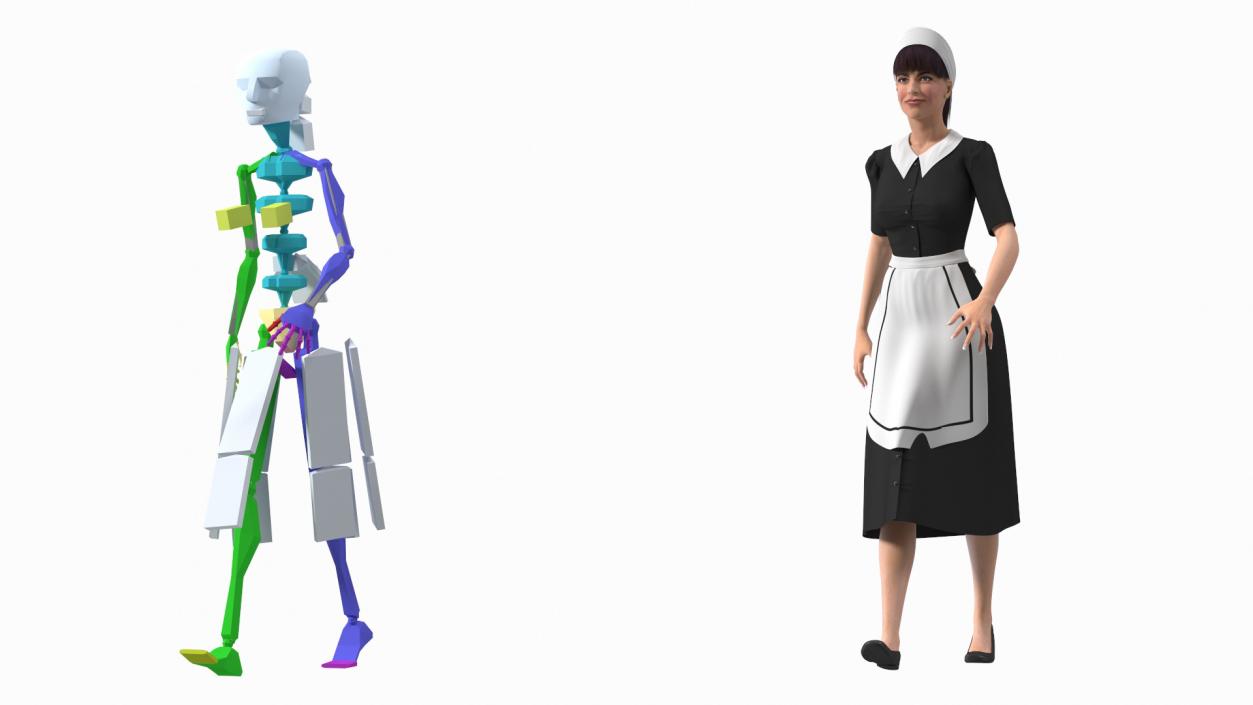 3D Rigged Housekeeping Maids Collection 2 model