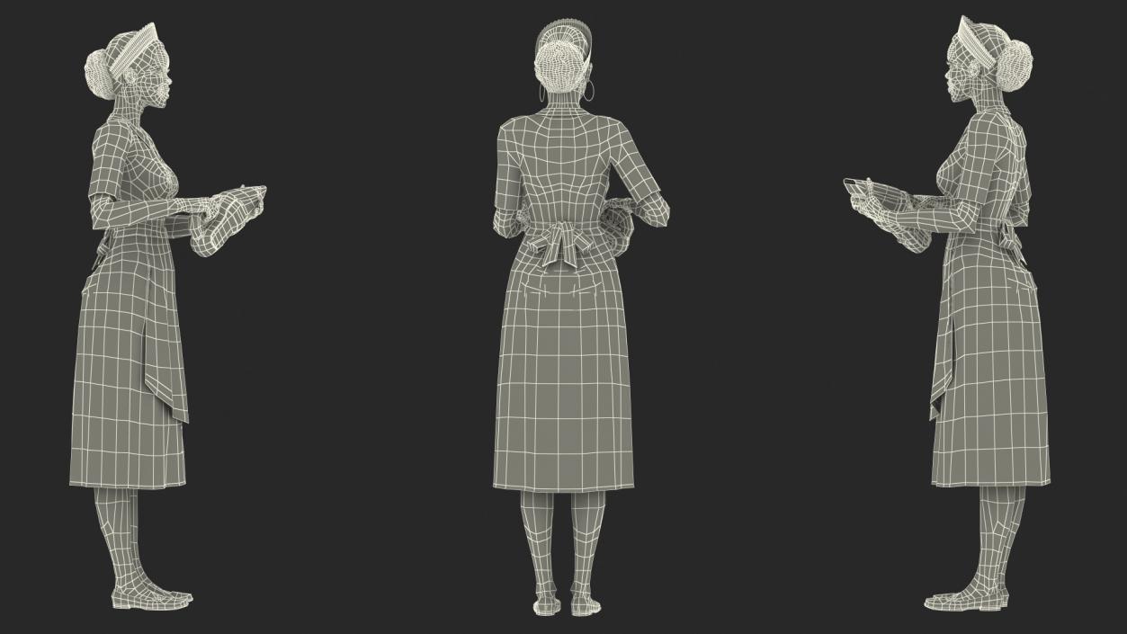 3D Rigged Housekeeping Maids Collection 2 model