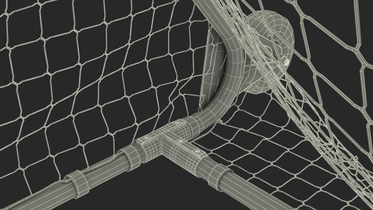 3D model Animated Soccer Ball Flies into Goal Net