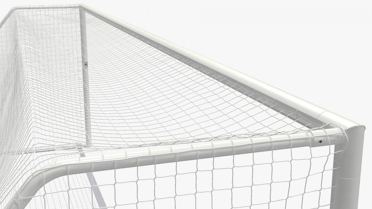 3D model Animated Soccer Ball Flies into Goal Net