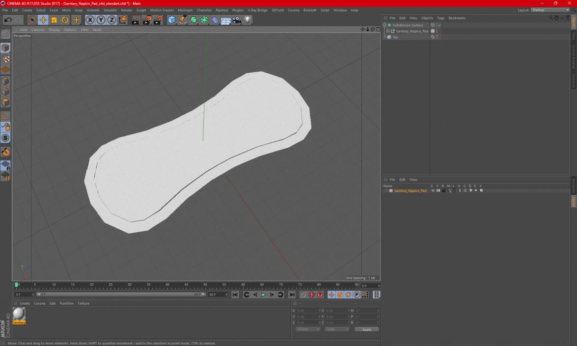 Sanitary Napkin Pad 3D model