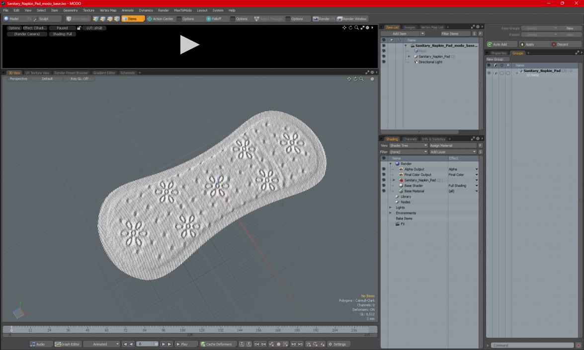 Sanitary Napkin Pad 3D model