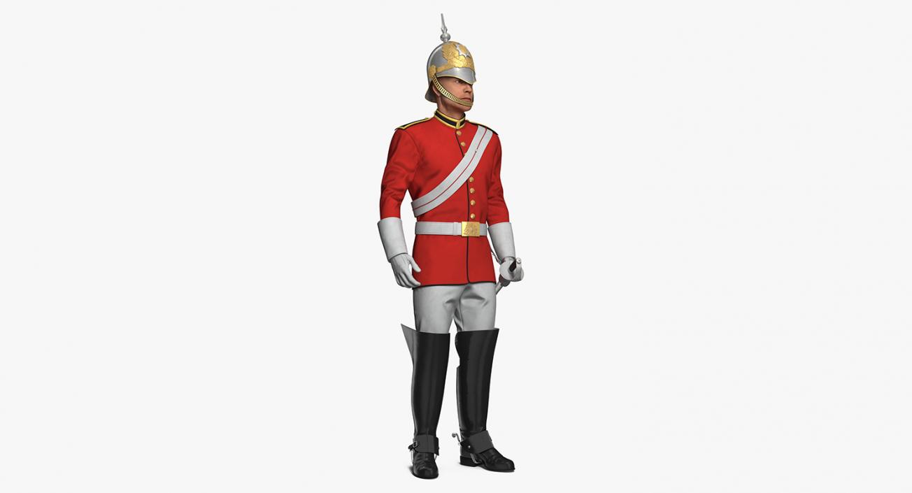 3D model British Royal Soldier Standing Pose