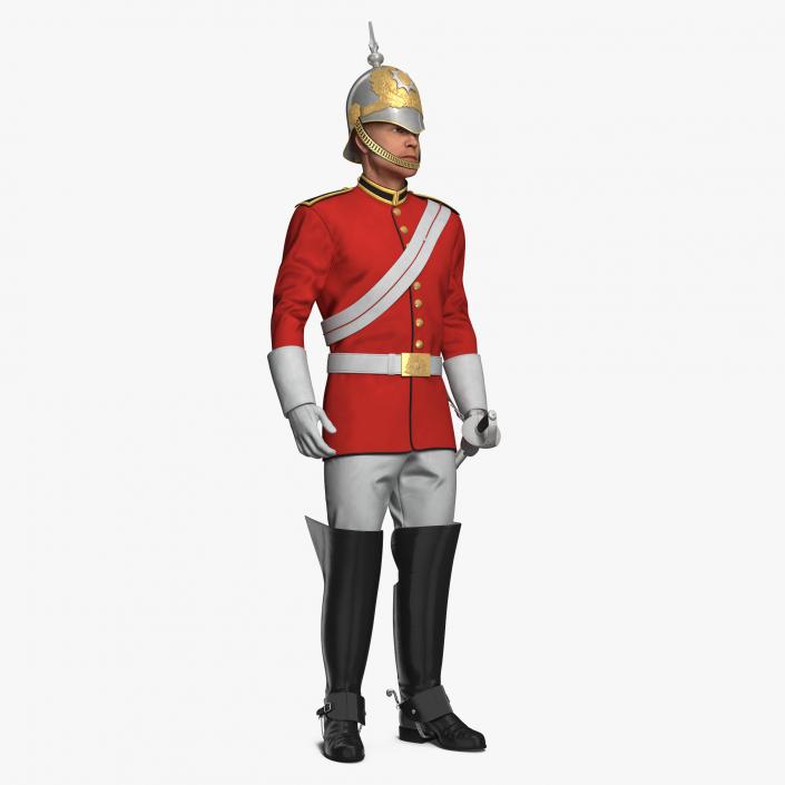 3D model British Royal Soldier Standing Pose