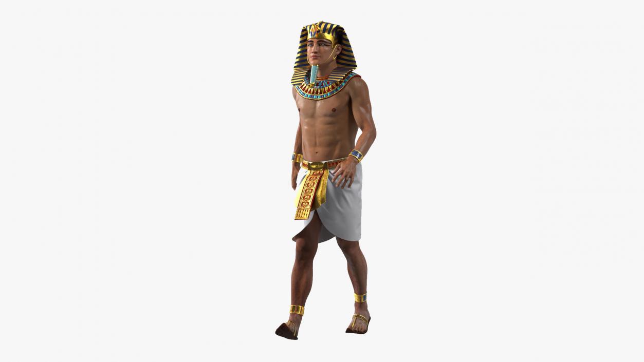 Egyptian Pharaoh Rigged for Maya 3D