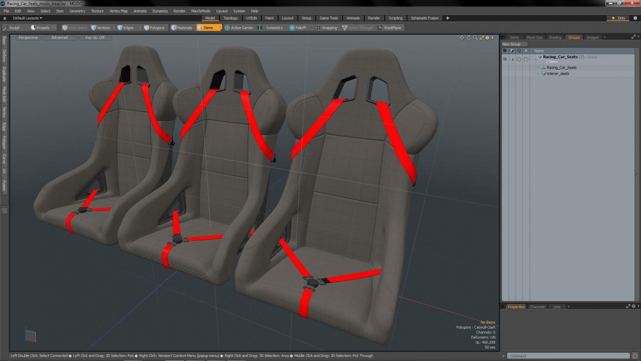 3D Racing Car Seats