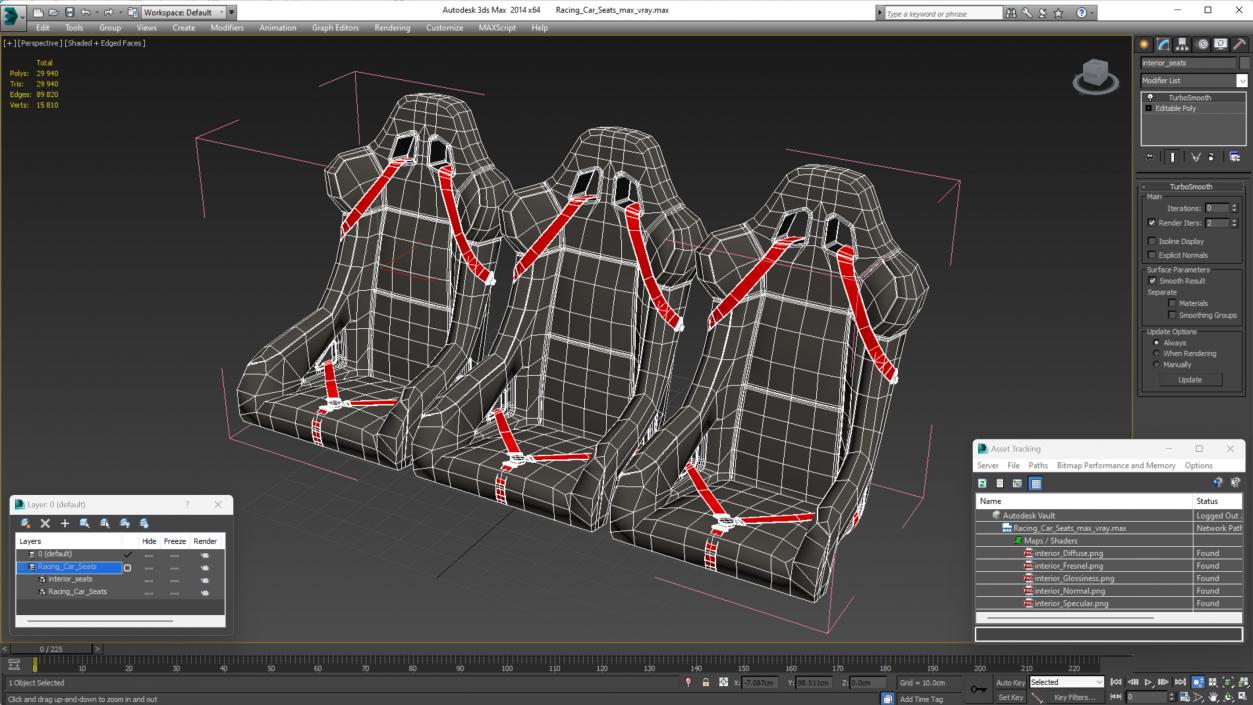 3D Racing Car Seats