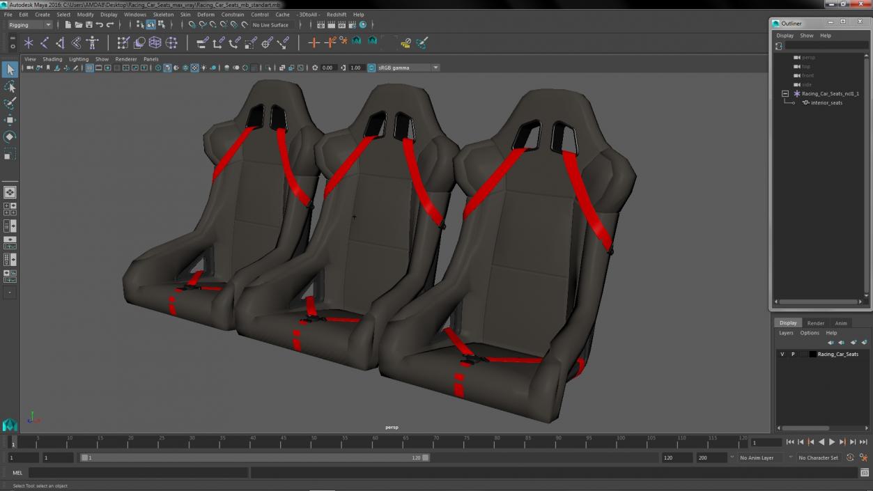 3D Racing Car Seats