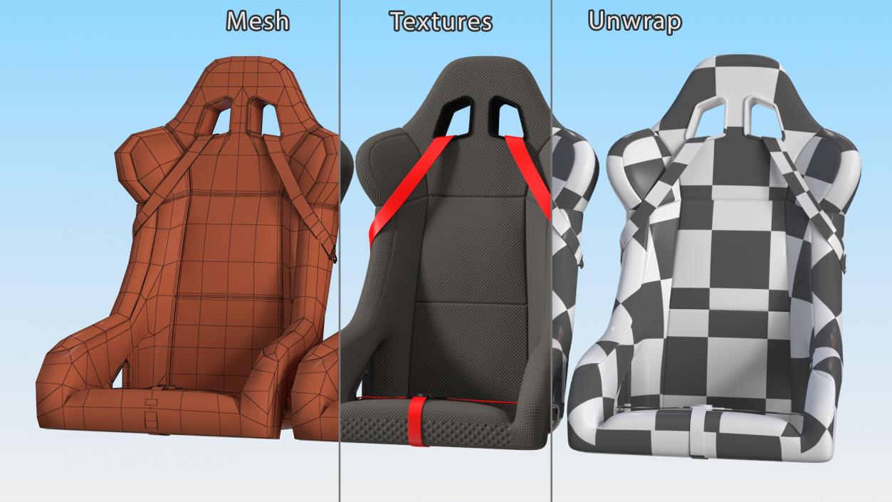 3D Racing Car Seats