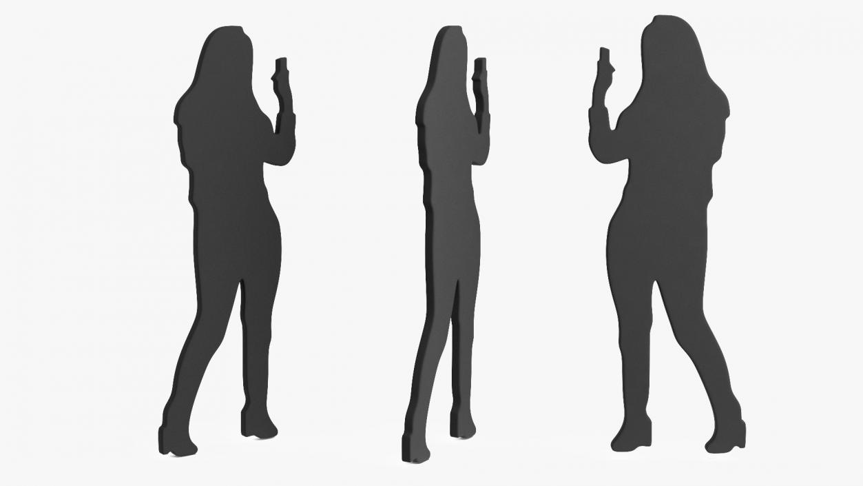 3D Woman Silhouette 2 model