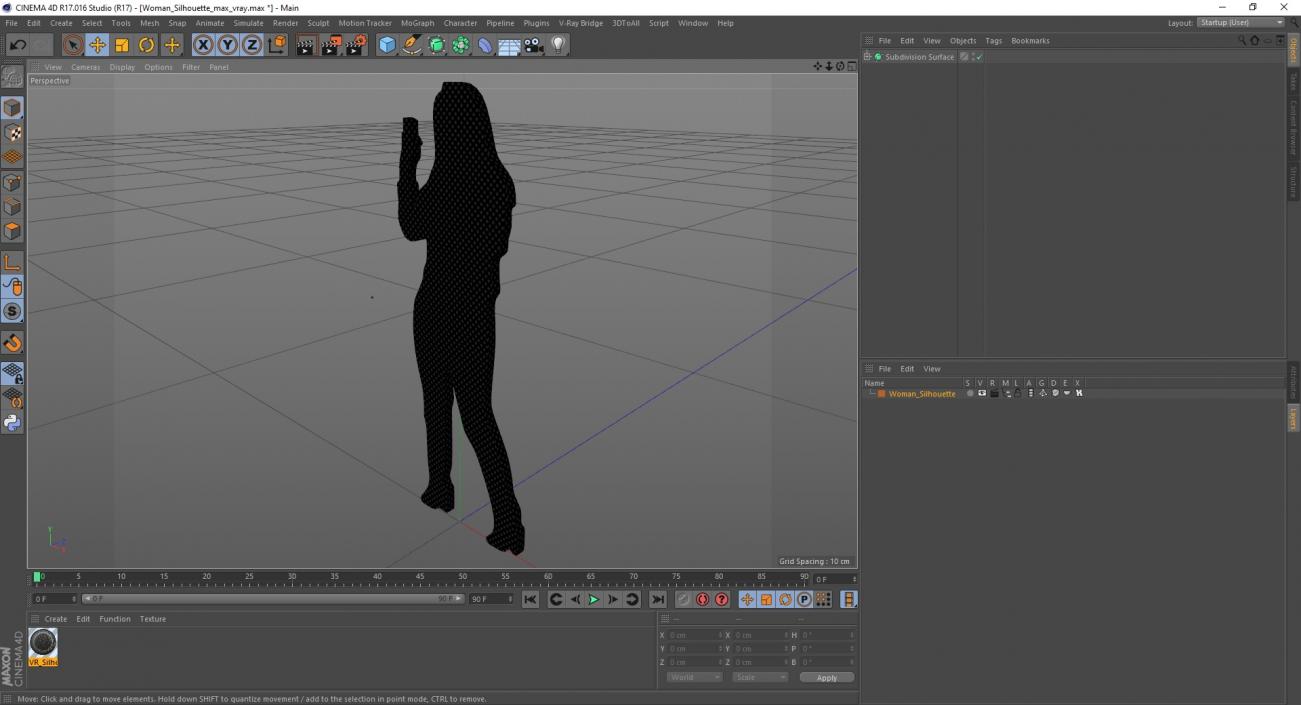 3D Woman Silhouette 2 model