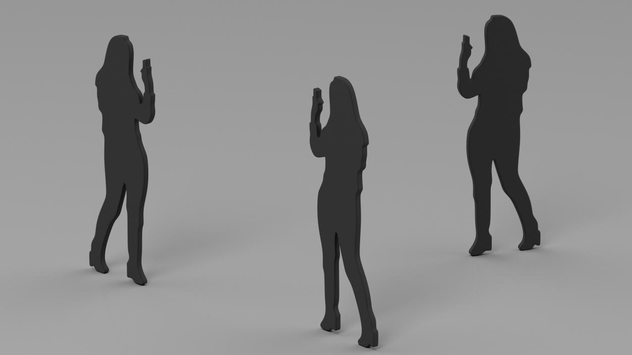 3D Woman Silhouette 2 model