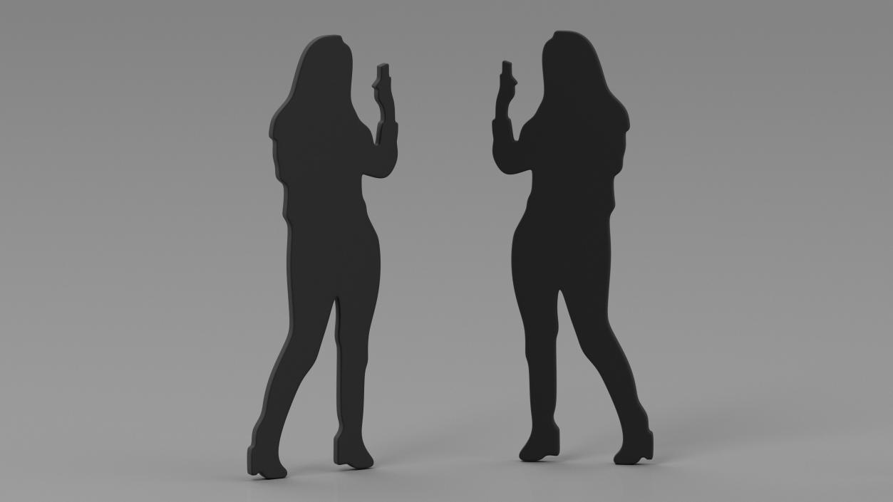 3D Woman Silhouette 2 model