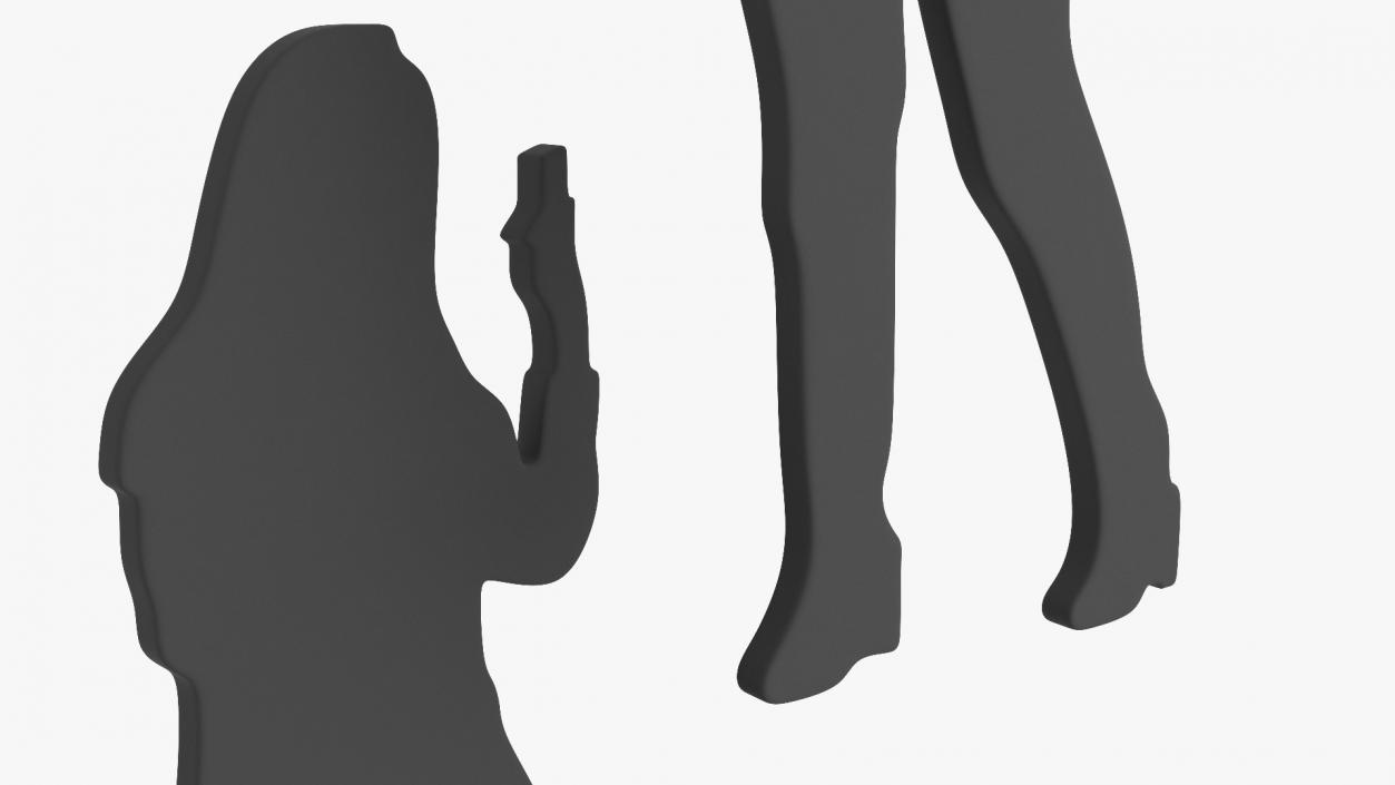 3D Woman Silhouette 2 model