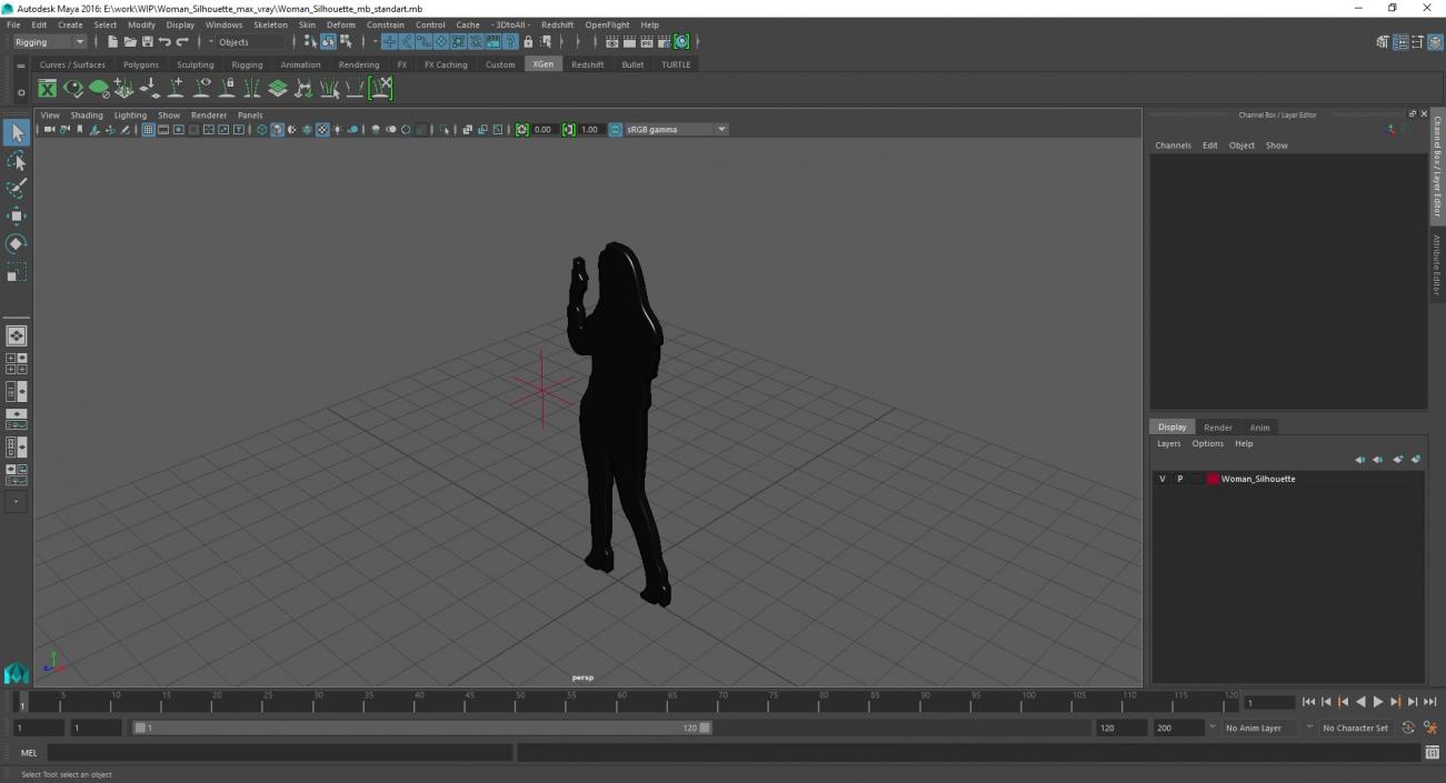 3D Woman Silhouette 2 model