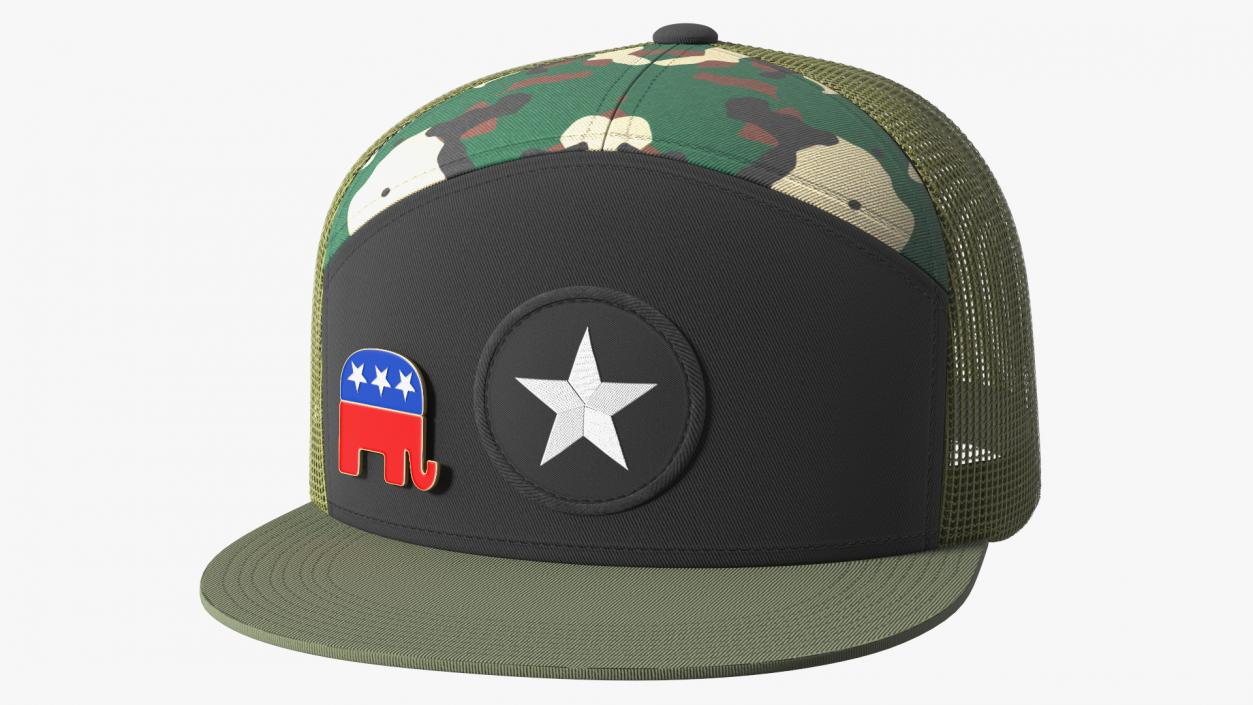 3D Camouflage Cap with Republican Badge