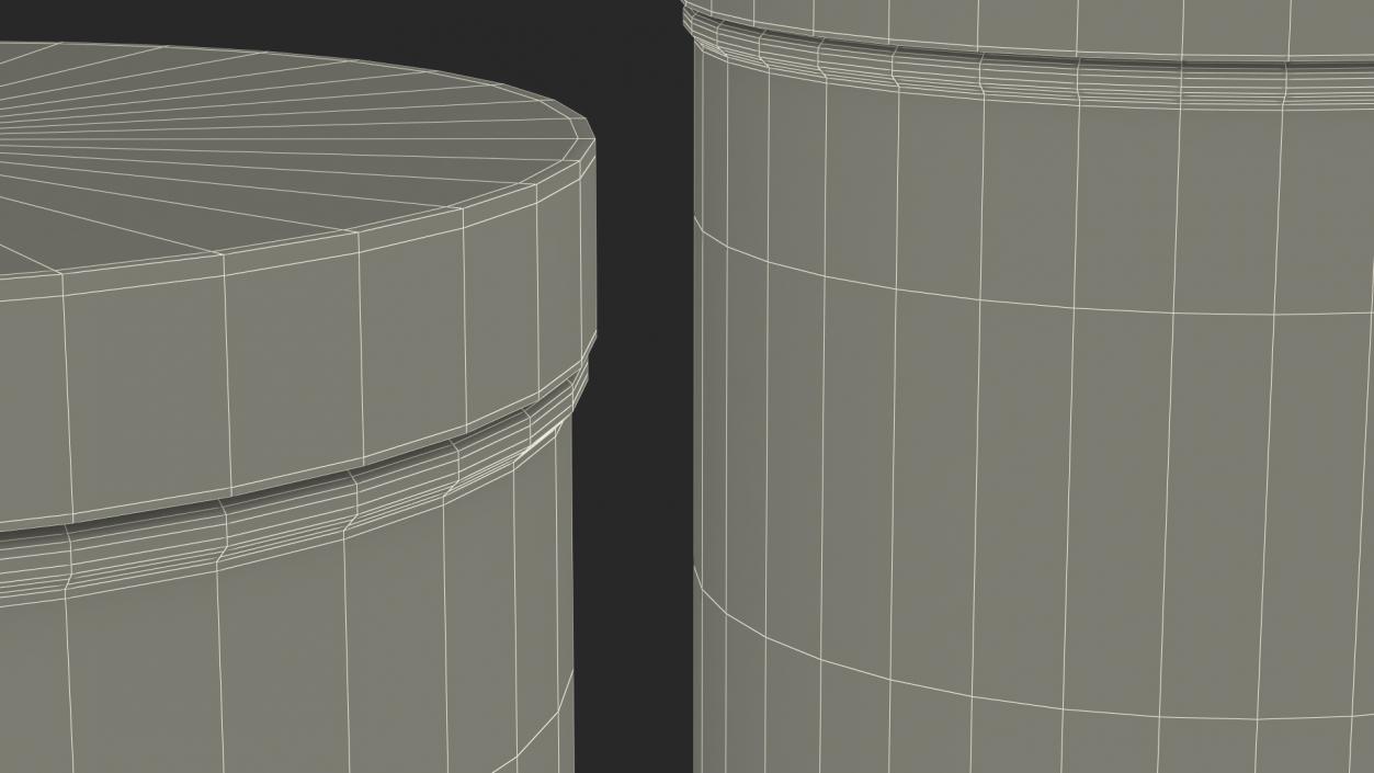 3D White Cosmetic Jar model