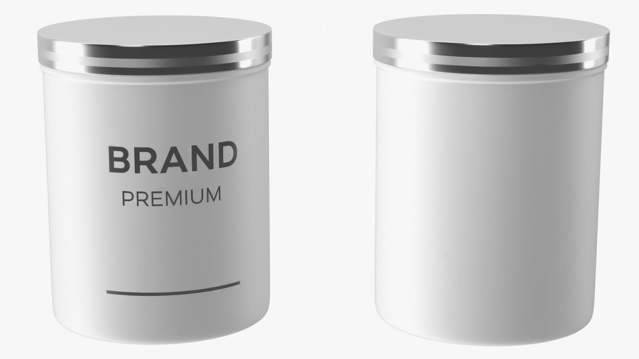 3D White Cosmetic Jar model