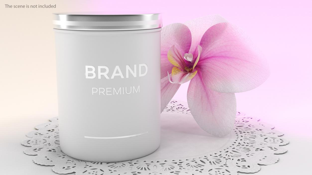 3D White Cosmetic Jar model