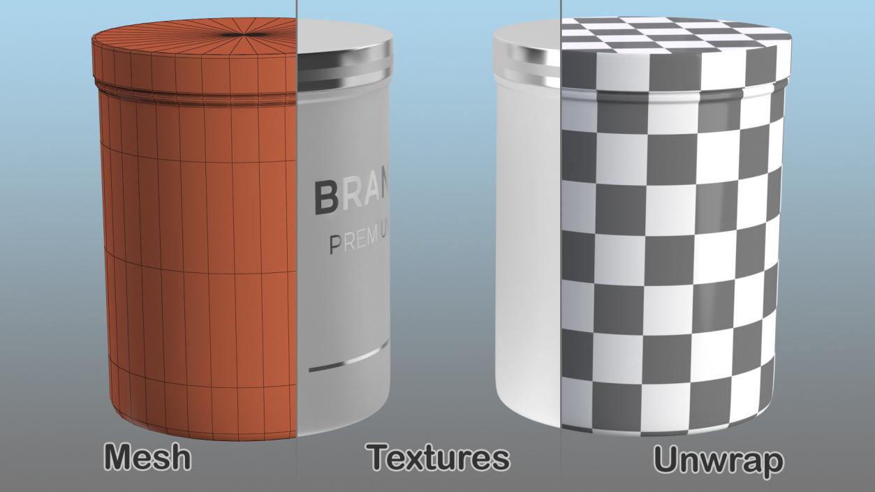 3D White Cosmetic Jar model