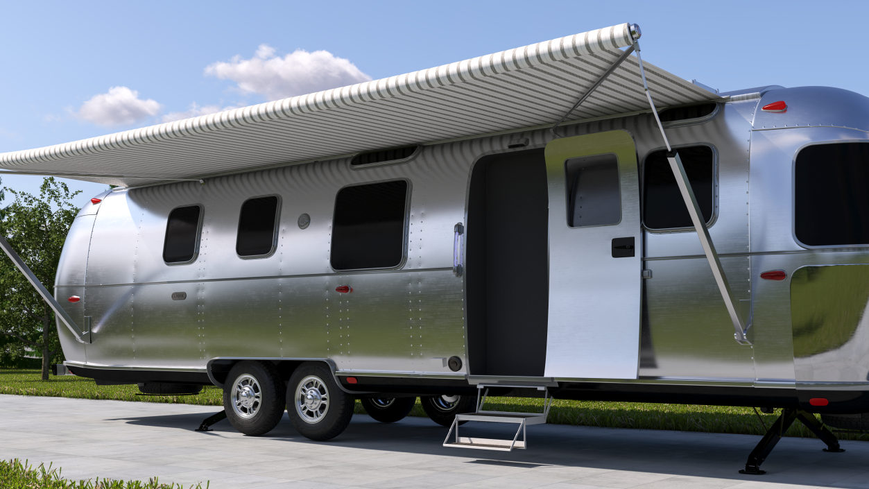 Airstream Classic 33FB Travel Trailer 3D