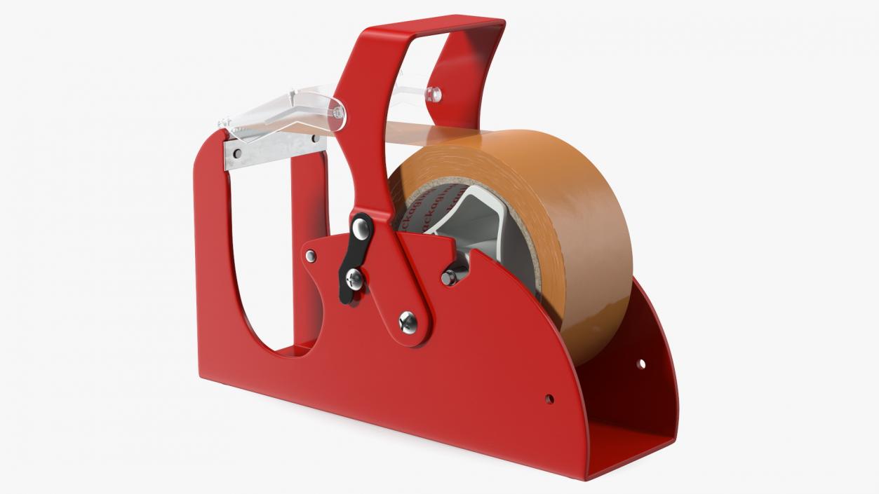 Benchtop Tape Dispenser with Safety Guard Brown 3D