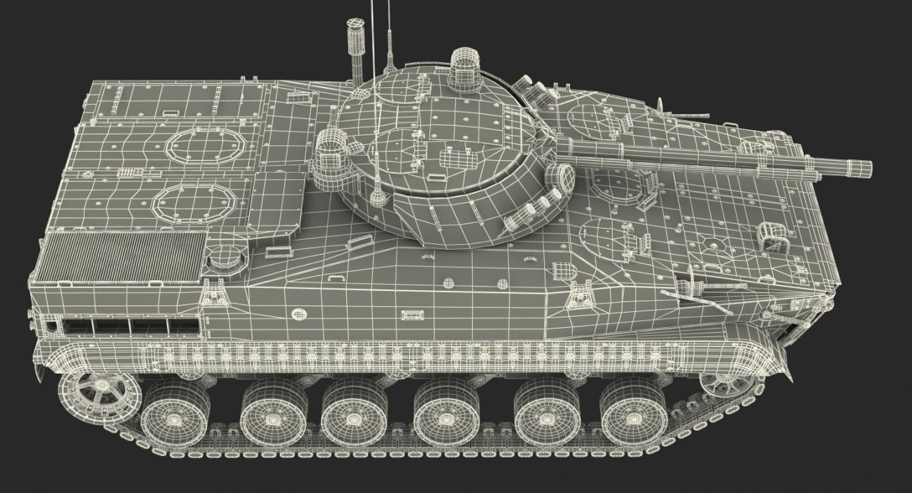 3D Light Tank BMP-3 Desert model