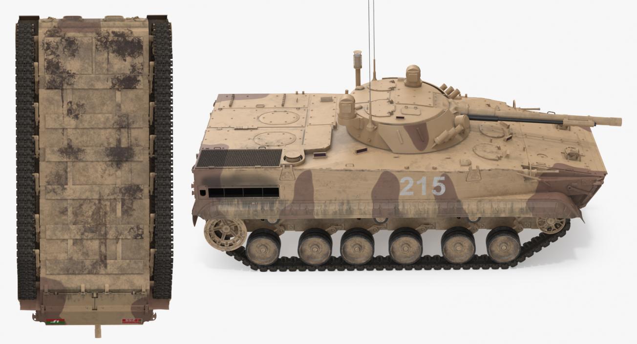 3D Light Tank BMP-3 Desert model